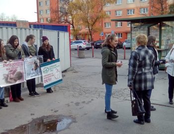 our daily presence at the front of a hospital, where abortions are performed